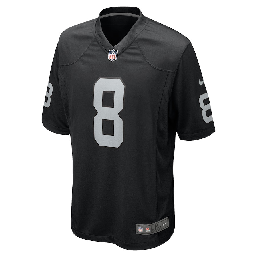 Ameer Abdullah 8 Las Vegas Raiders Team Game Black NFL Jersey Men's
