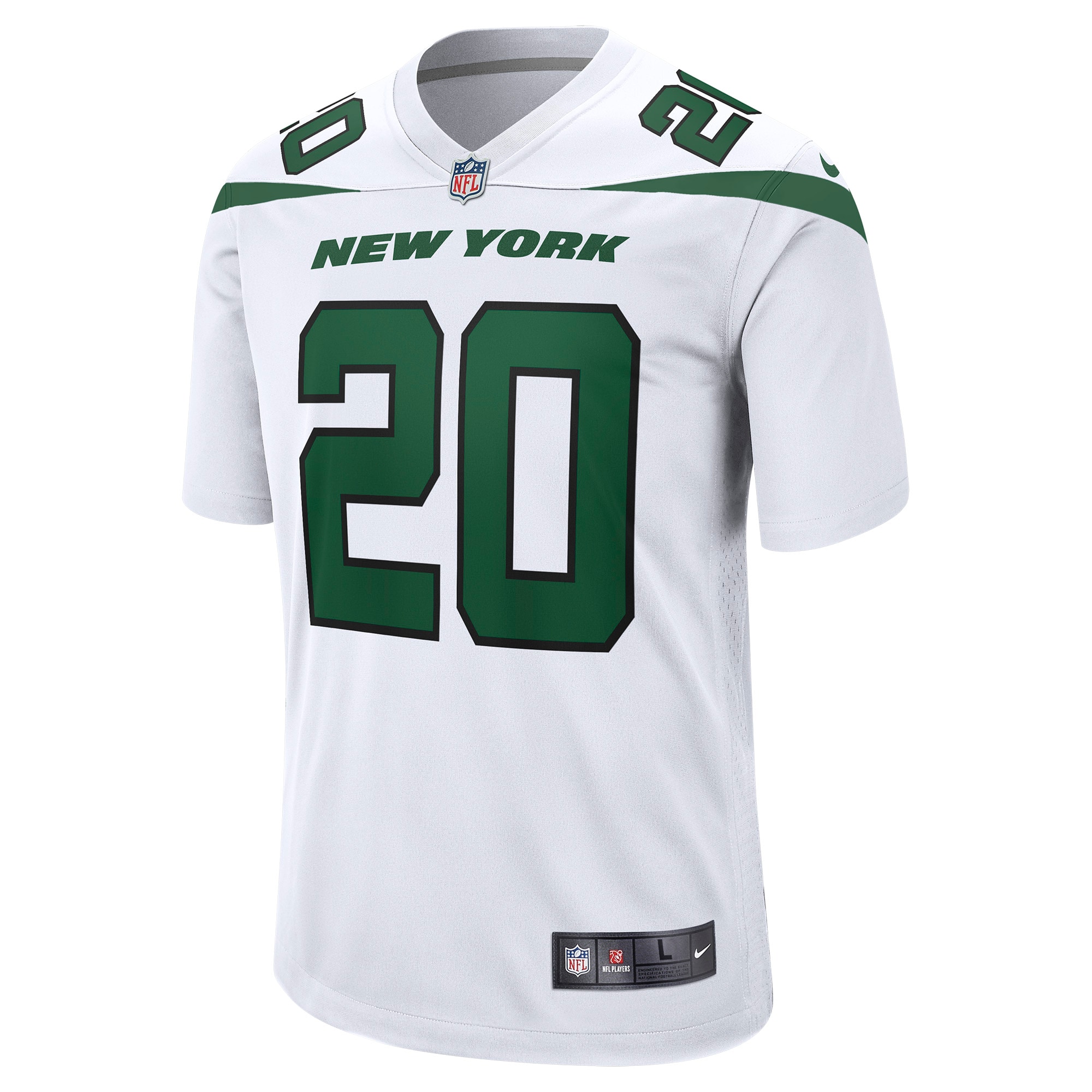 New York Jets Breece Hall White Away Game Player NFL Jersey Men's