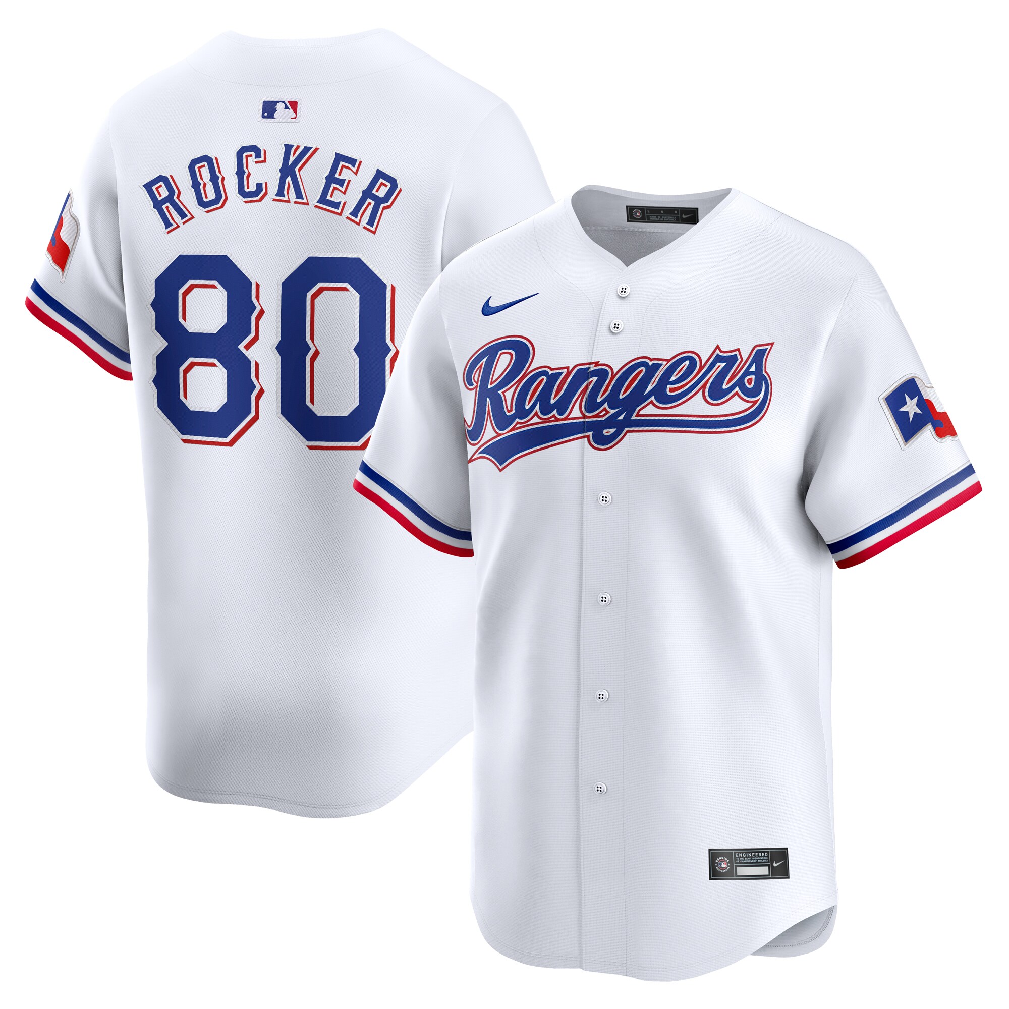 Texas Rangers Kumar Rocker White Home Limited Player MLB Jersey Men's