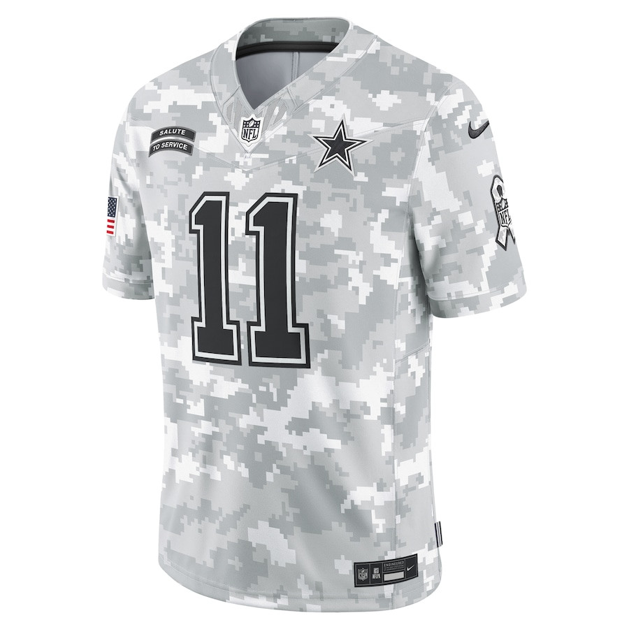 Micah Parsons 11 Dallas Cowboys 2024 Salute to Service Limited Arctic Camo NFL Jersey Men's