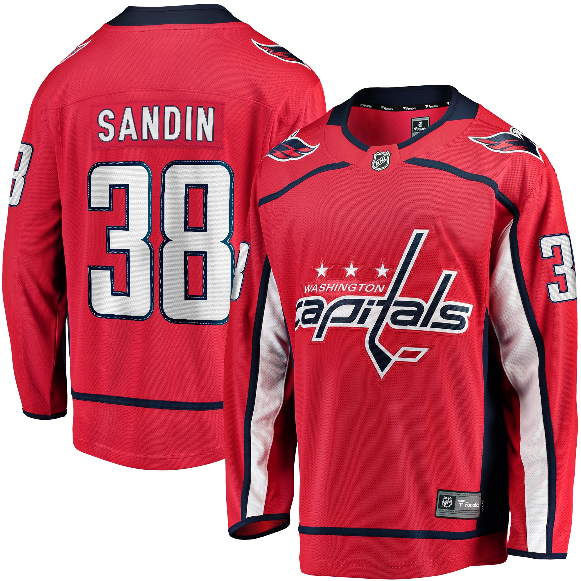 Washington Capitals Rasmus Sandin Red Home Breakaway NHL Jersey Men's