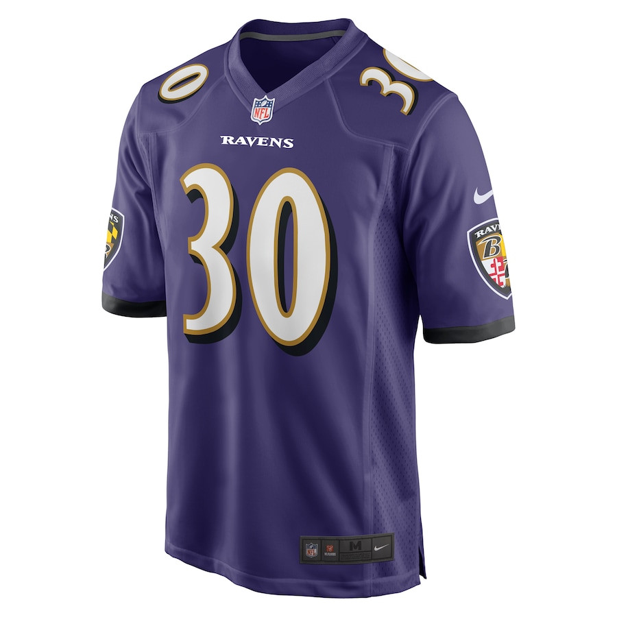 Trenton Simpson 30 Baltimore Ravens Game Purple NFL Jersey Men's