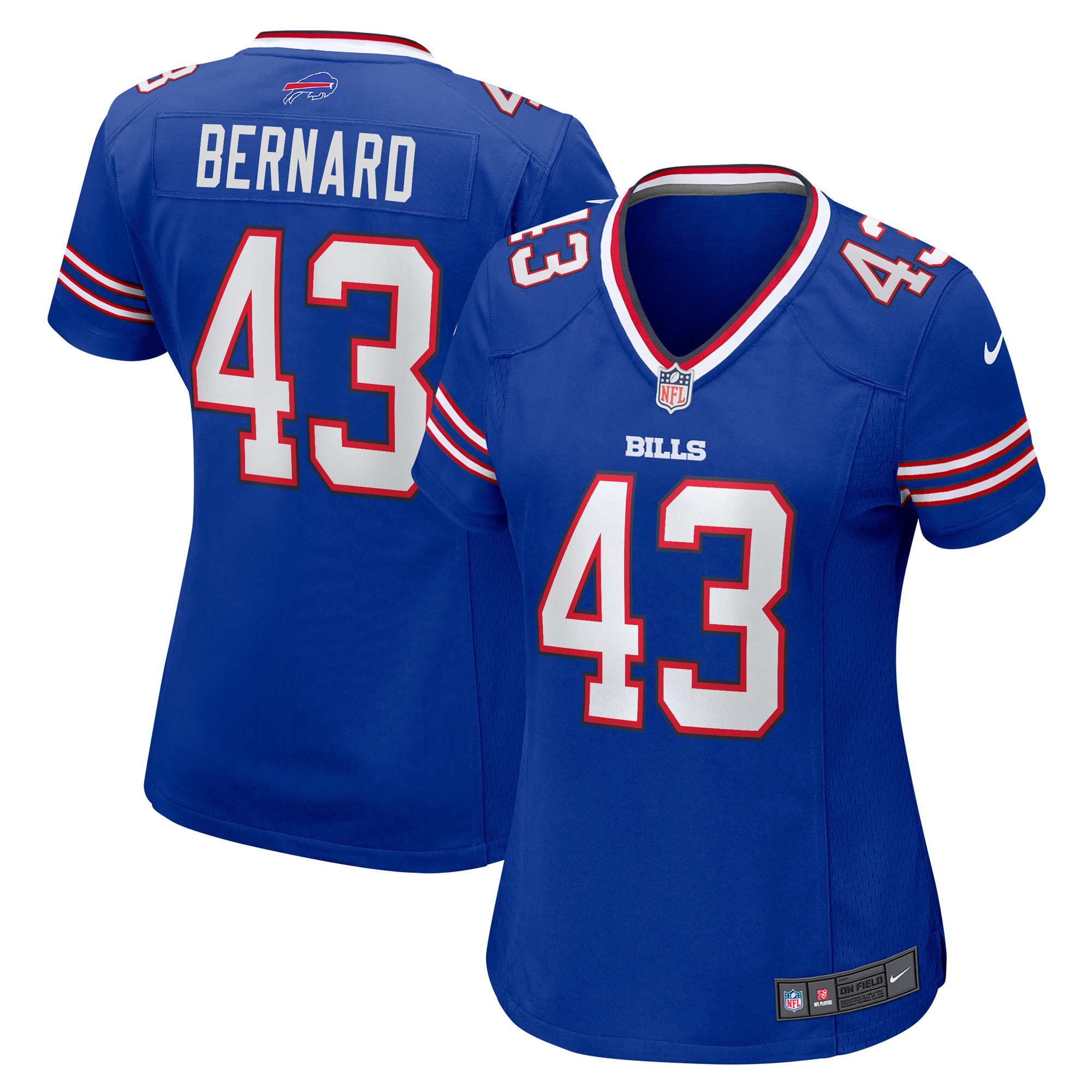 Buffalo Bills Terrel Bernard Royal Game Player NFL Jersey Women's