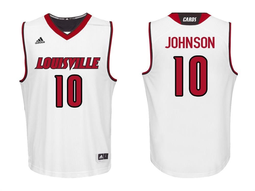 Jaylen Johnson 1 White College Louisville Cardinals NCAA Jersey Men's