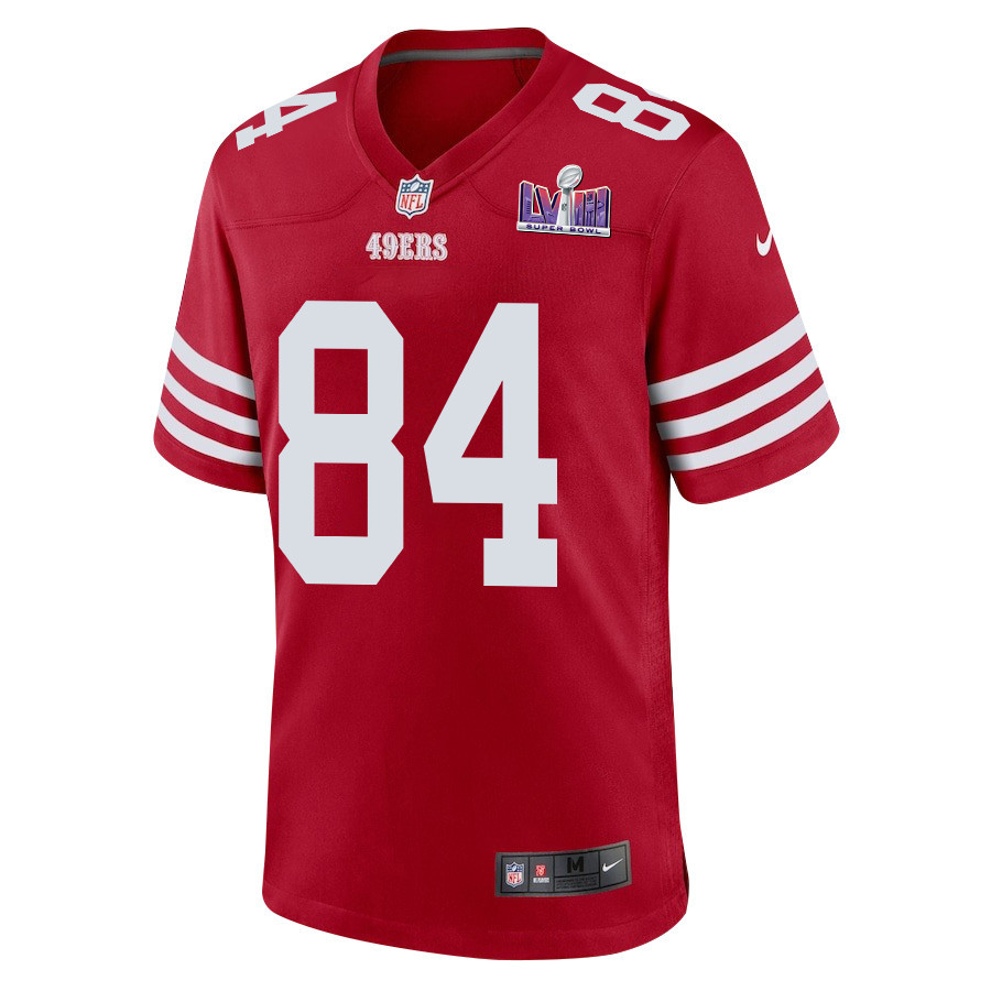 Chris Conley 84 San Francisco 49ers Super Bowl LVIII Patch Game Scarlet NFL Jersey Men's
