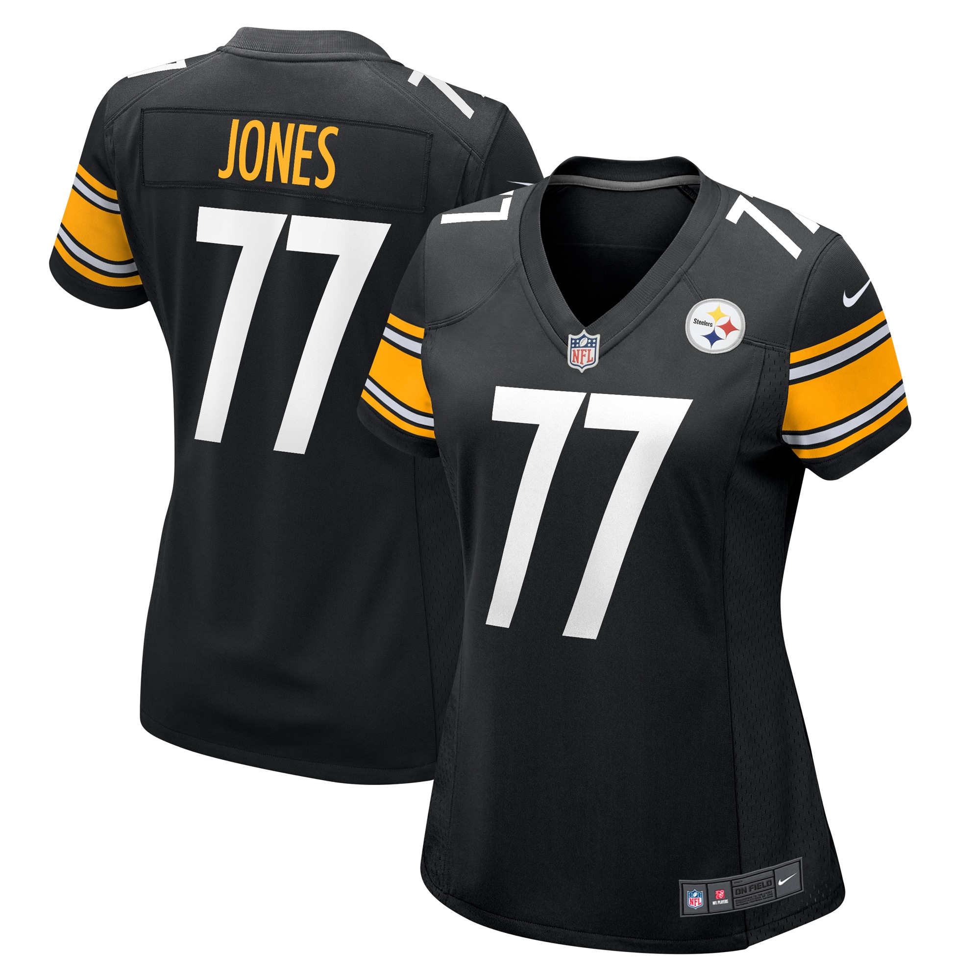 Pittsburgh Steelers Broderick Jones Black Game NFL Jersey Women's