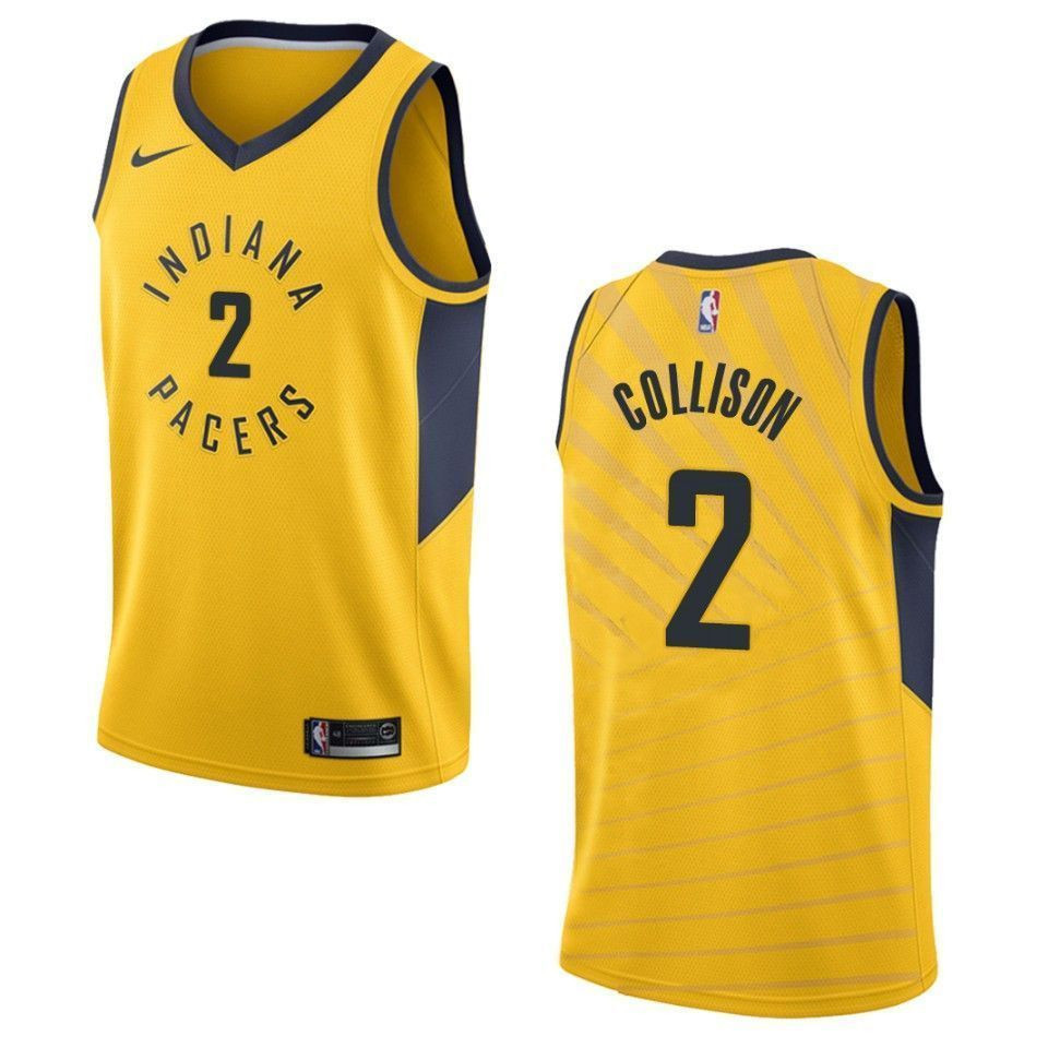 Indiana Pacers 2 Darren Collison Statement Swingman Gold NBA Jersey Men's