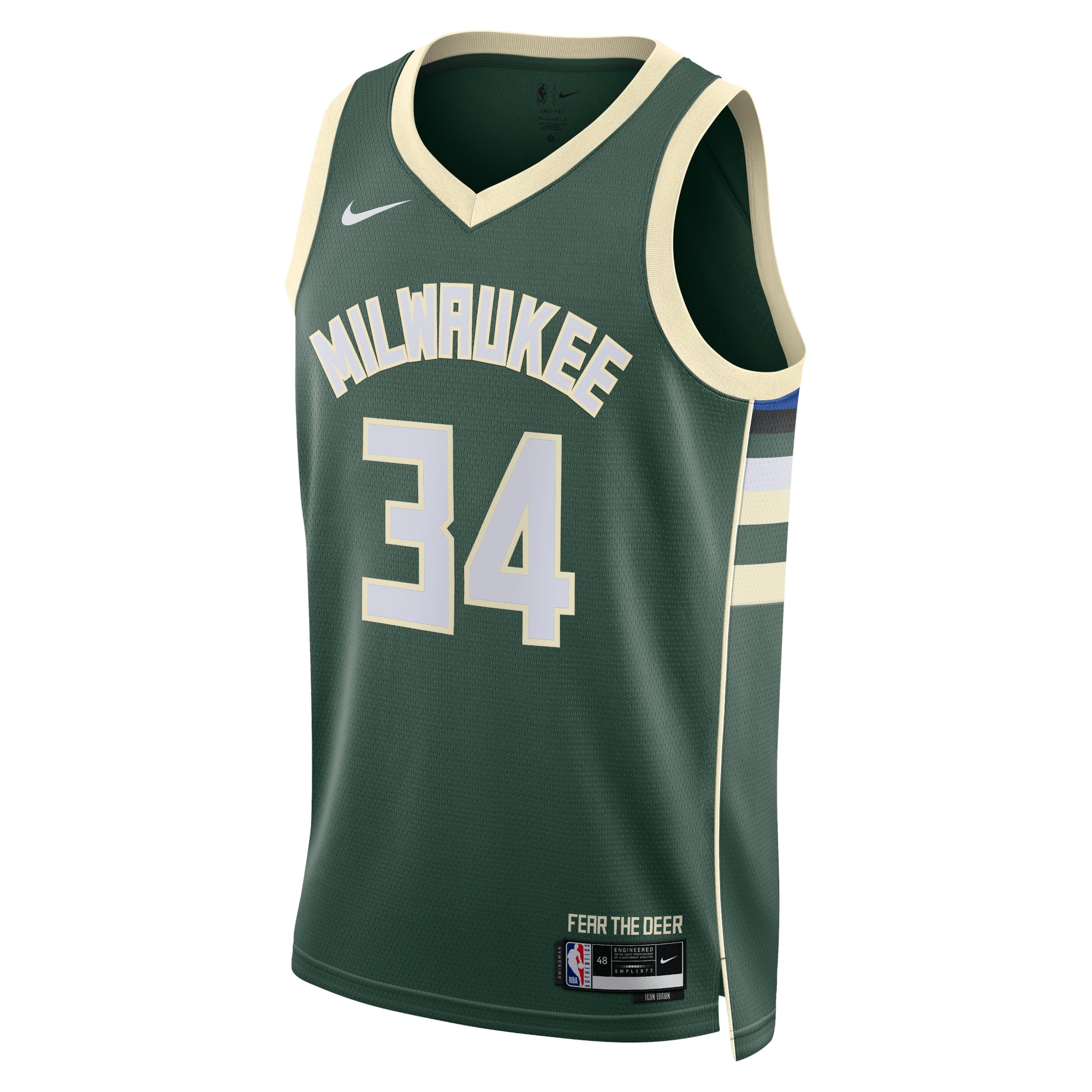 Milwaukee Bucks Icon Edition Swingman Hunter Green Giannis Antetokounmp Unisex NBA Jersey Unisex