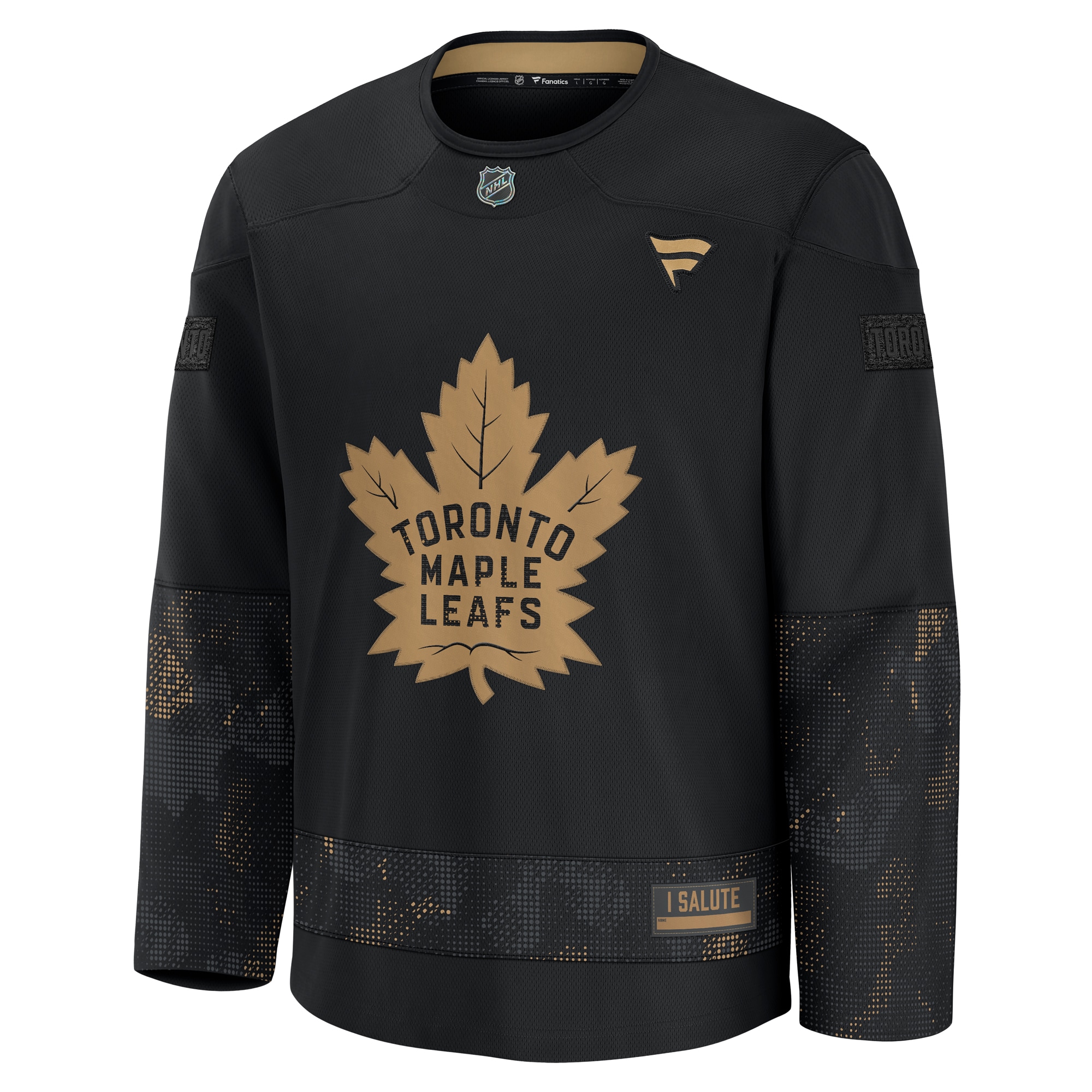 Toronto Maple Leafs Black 2024 Military Appreciation Practice NHL Jersey Men's