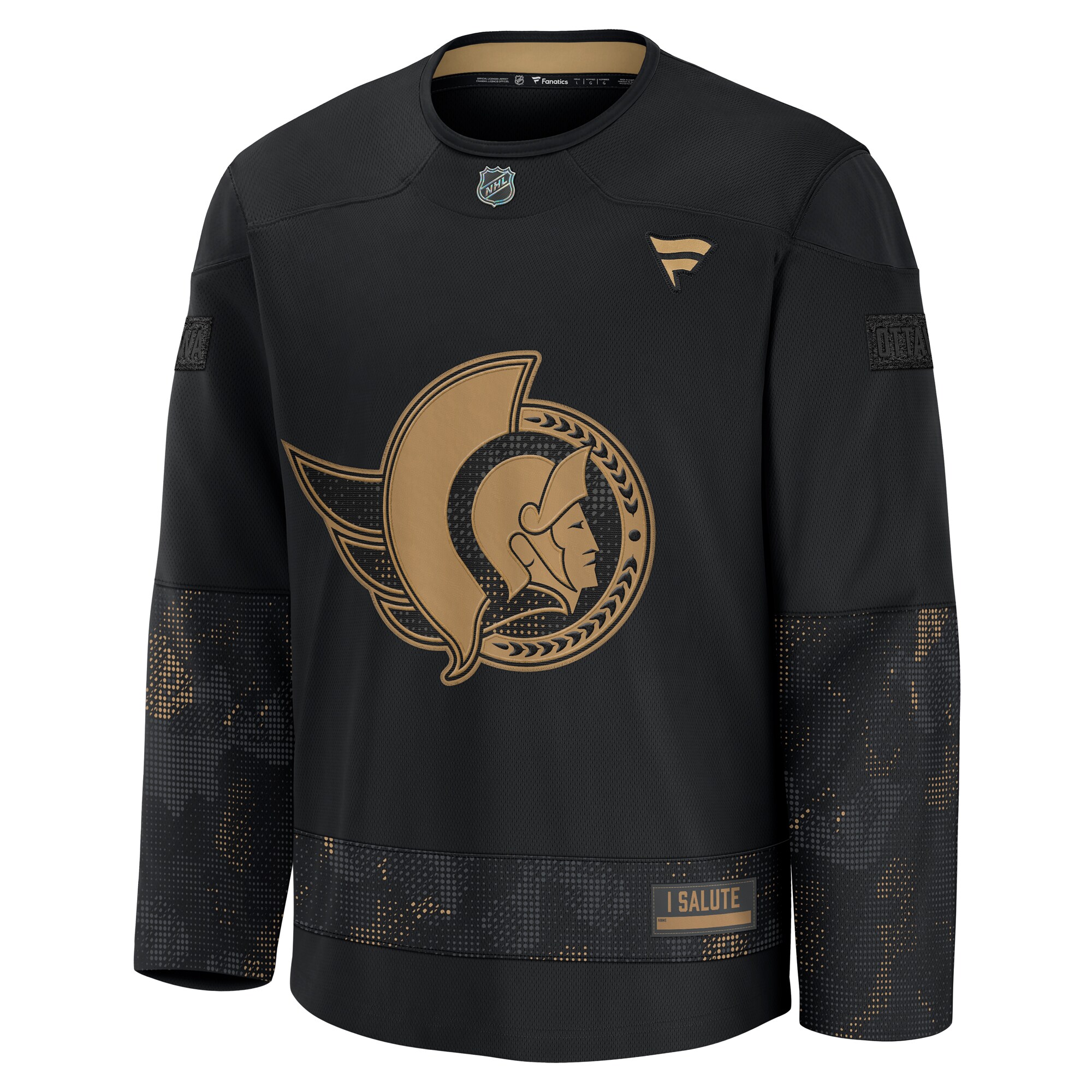Ottawa Senators Black 2024 Military Appreciation Practice NHL Jersey Men's
