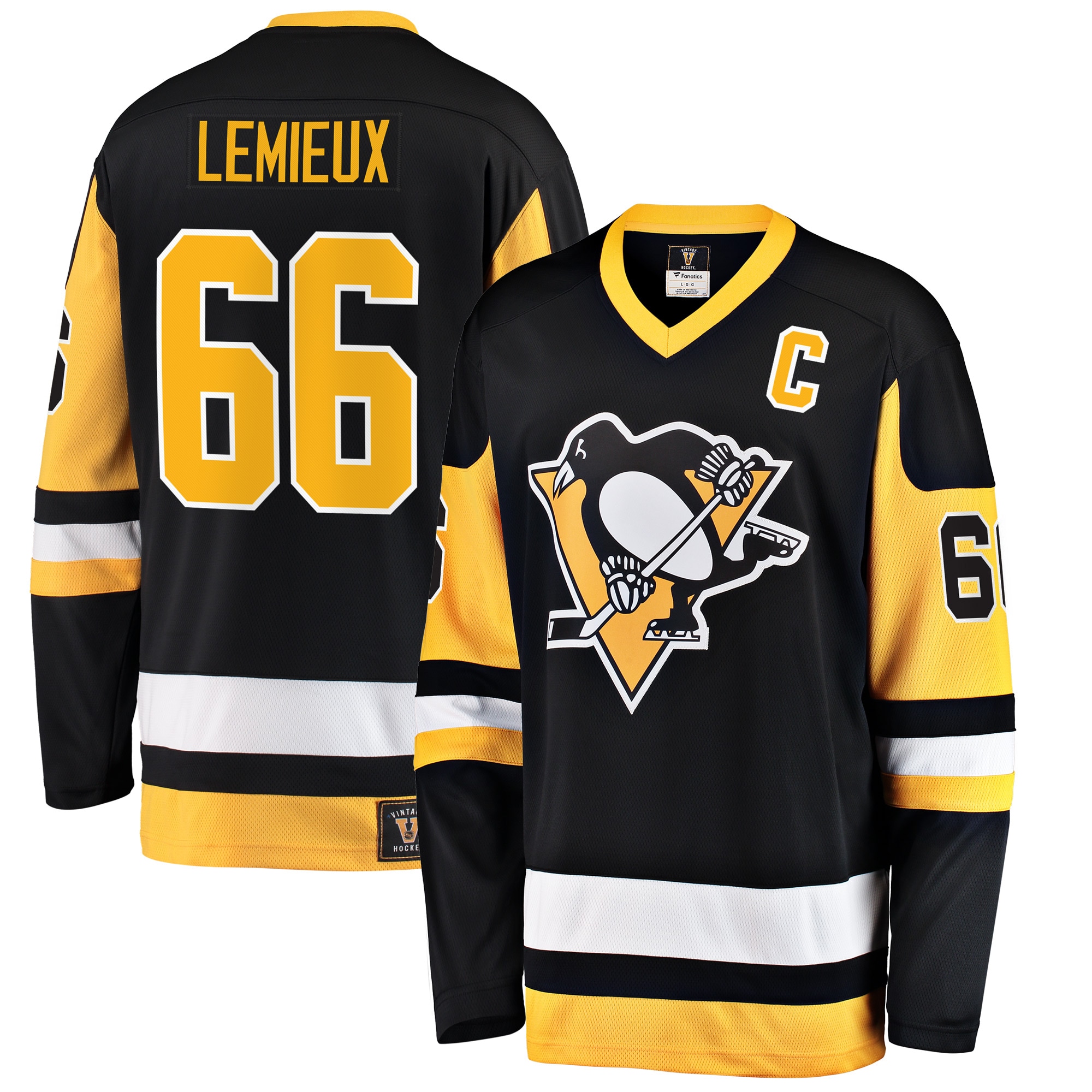 Pittsburgh Penguins Mario Lemieux Black Premier Breakaway Retired Player NHL Jersey Men's