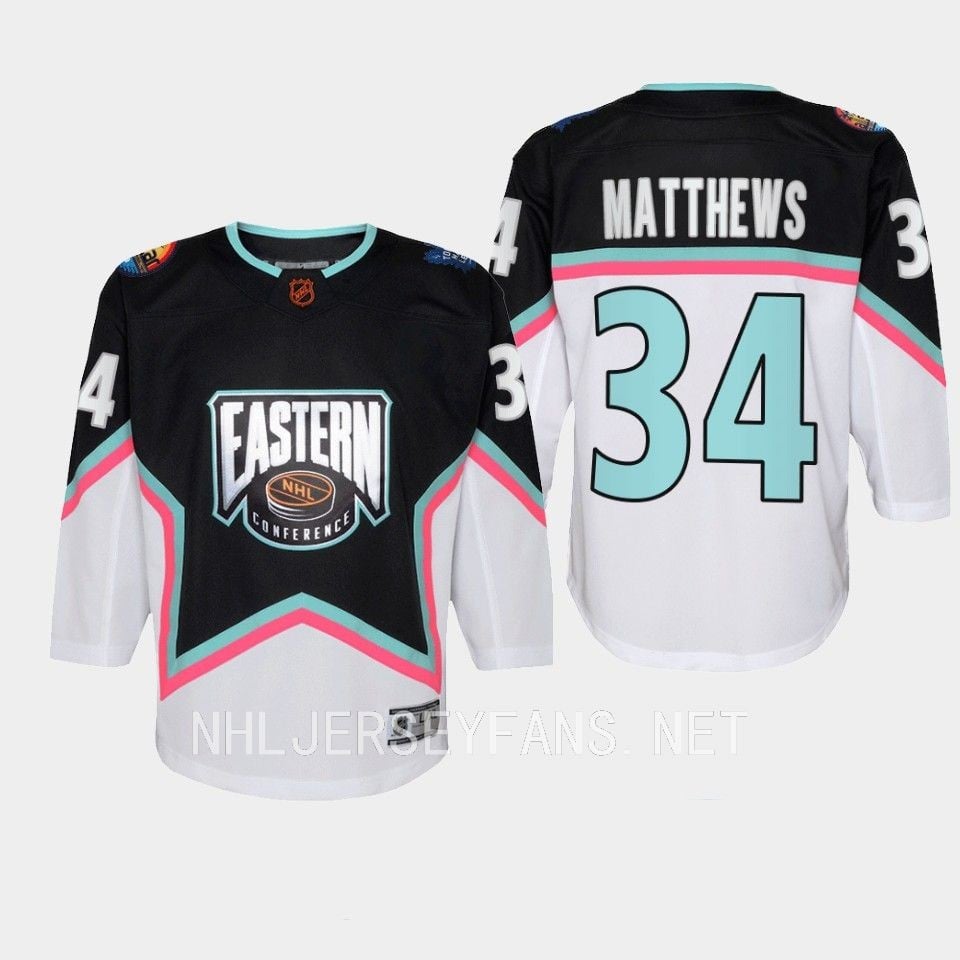 Auston Matthews 34 Toronto Maple Leafs 2023 All Star Eastern Black NHL Jersey Men's