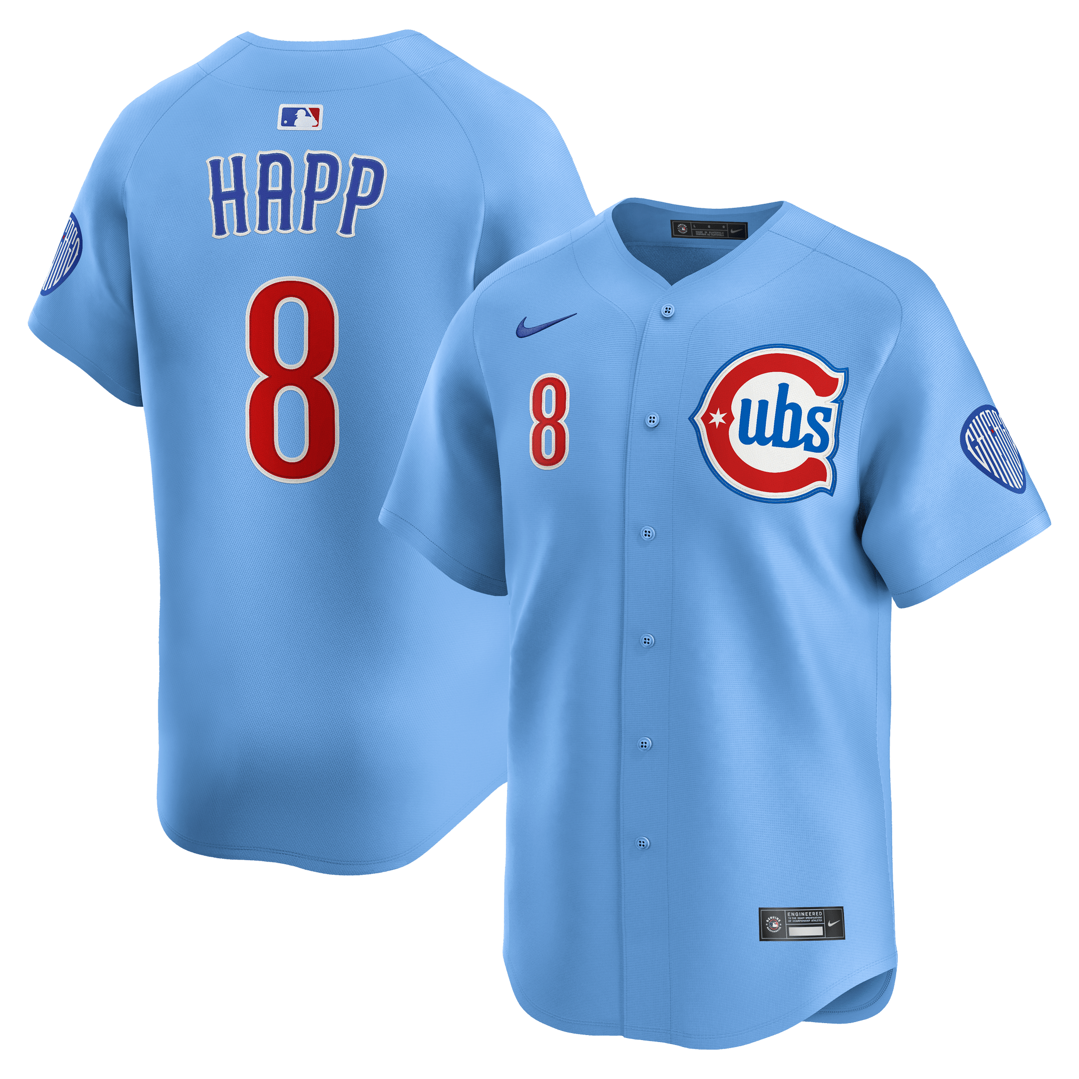 Ian Happ 8 Chicago Cubs Limited Alternate 2 Baby Blue MLB Jersey Men's