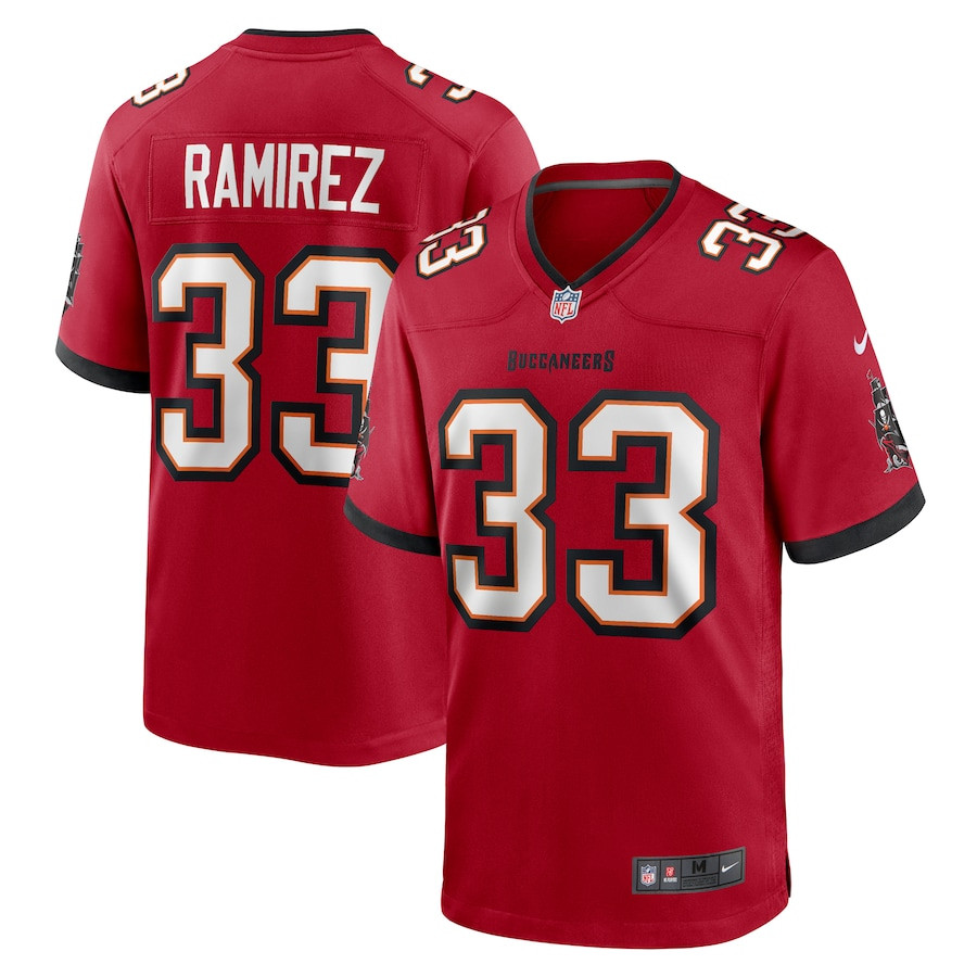 Jose Ramirez 33 Tampa Bay Buccaneers Game Red NFL Jersey Men's