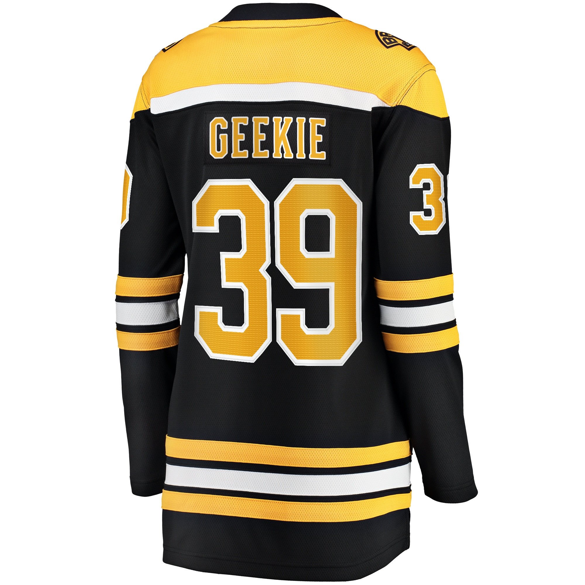 Morgan Geekie 39 Boston Bruins Home Breakaway Women, Black NHL Jersey Women's