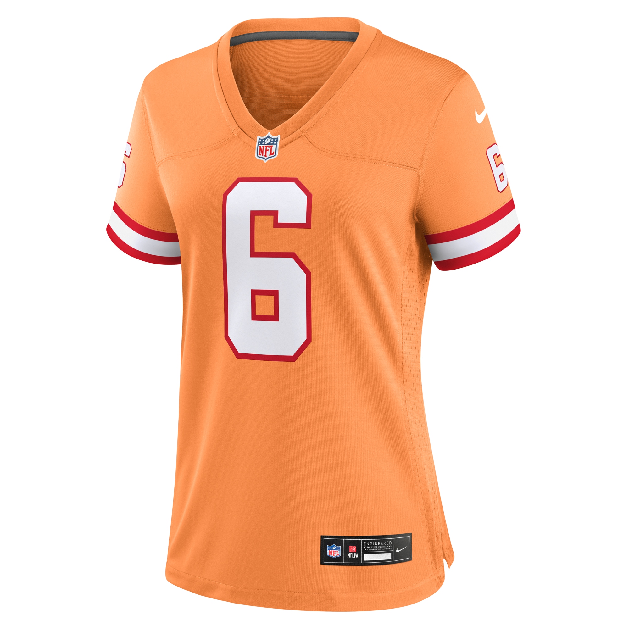 Tampa Bay Buccaneers Baker Mayfield Orange Throwback Game NFL Jersey Women's