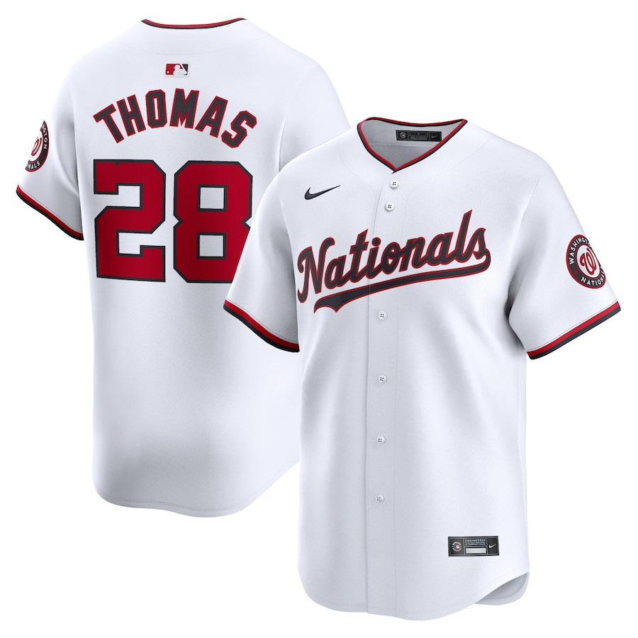 Lane Thomas 28 Washington Nationals Home Limited Player White MLB Jersey Men's