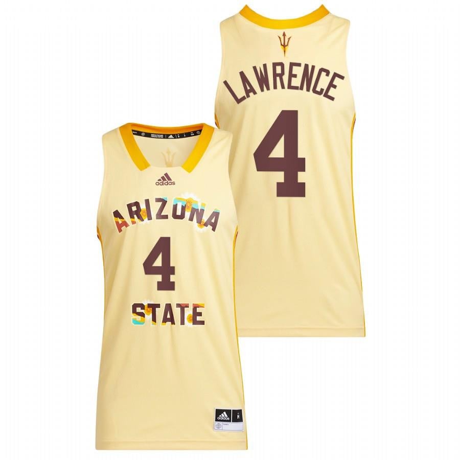 Kimani Lawrence 4 Yellow Arizona State Sun Devils 2022 Honoring Black Excellence NCAA Jersey Men's
