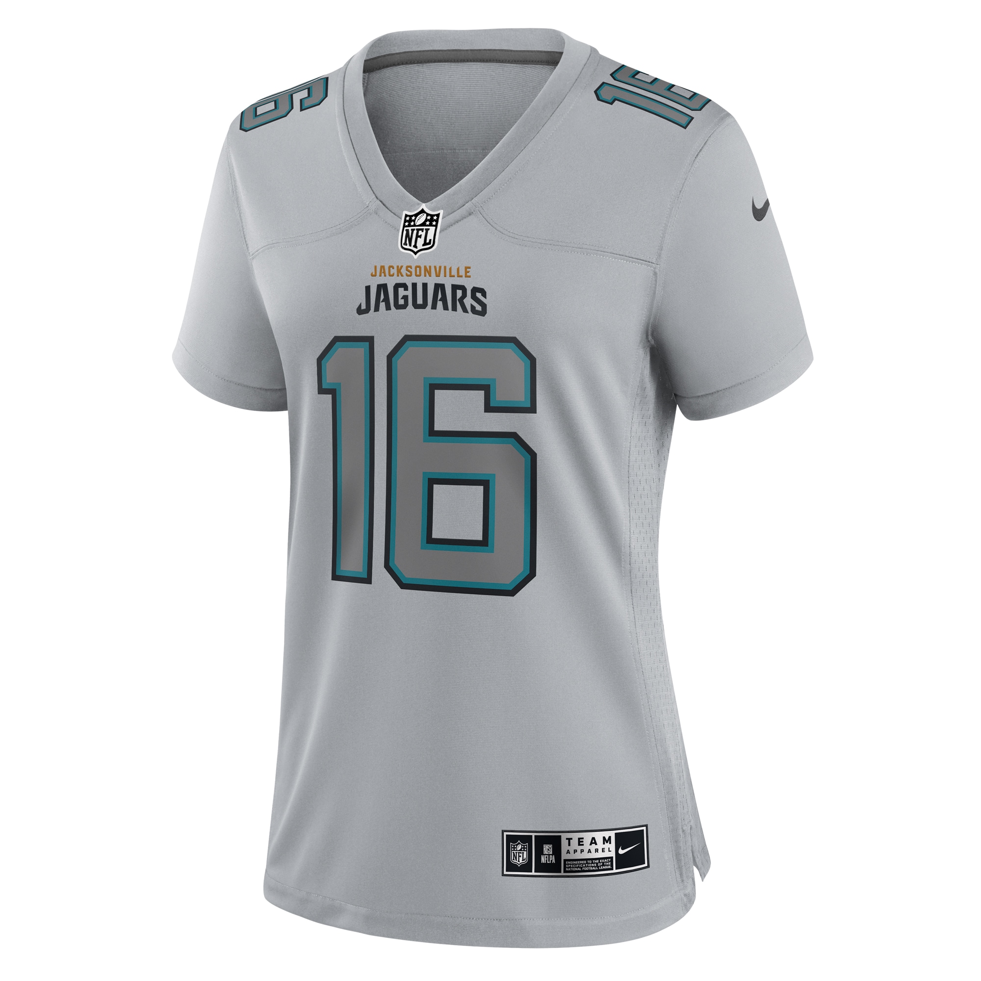 Jacksonville Jaguars Trevor Lawrence Gray Atmosphere Fashion Game NFL Jersey Women's