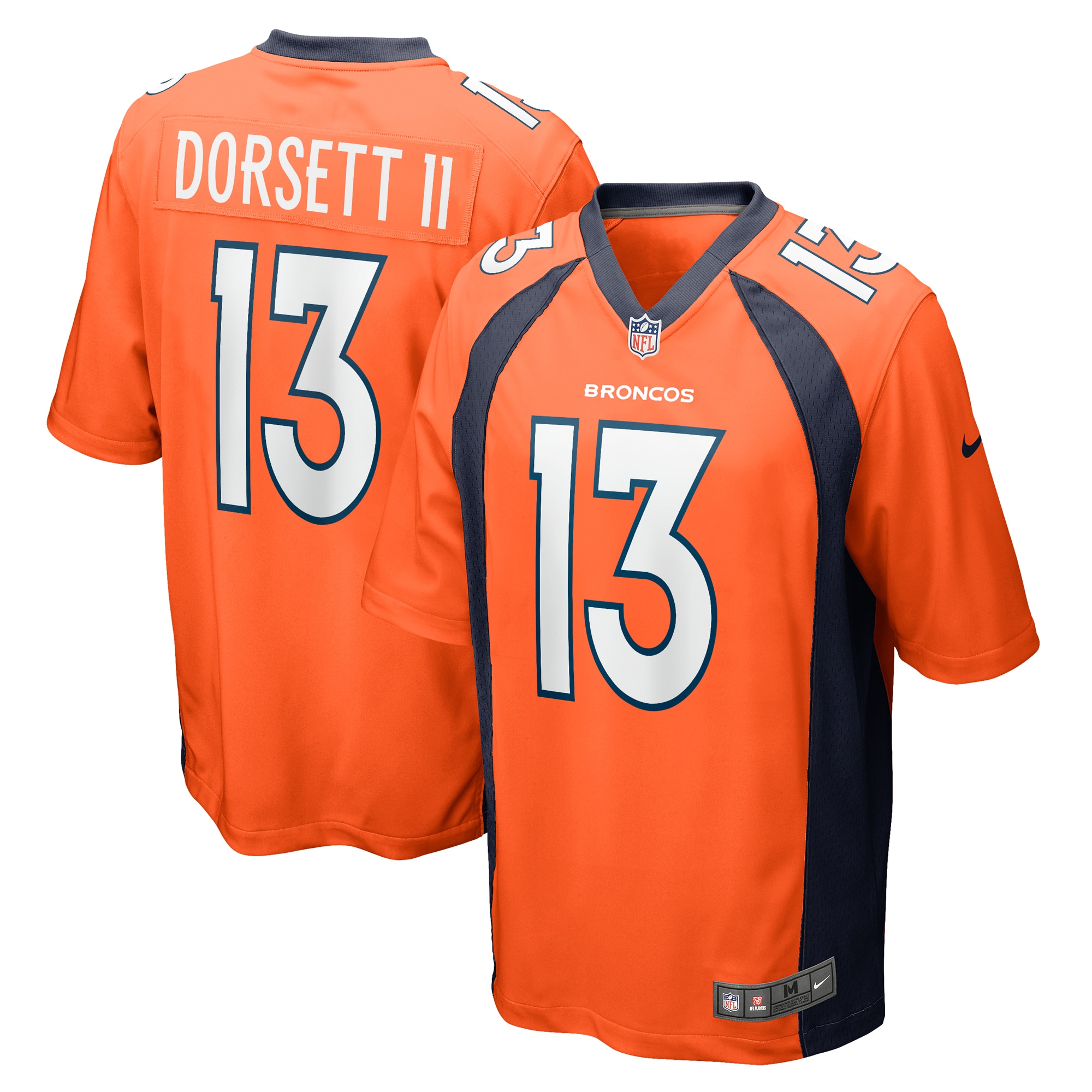 Denver Broncos Phillip Dorsett II Orange Team Game NFL Jersey Men's