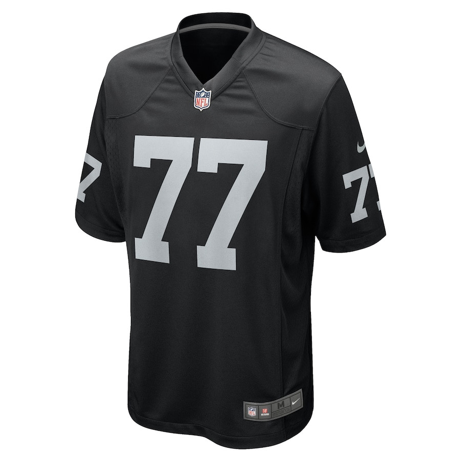Thayer Munford Jr. 77 Las Vegas Raiders Team Game Black NFL Jersey Men's