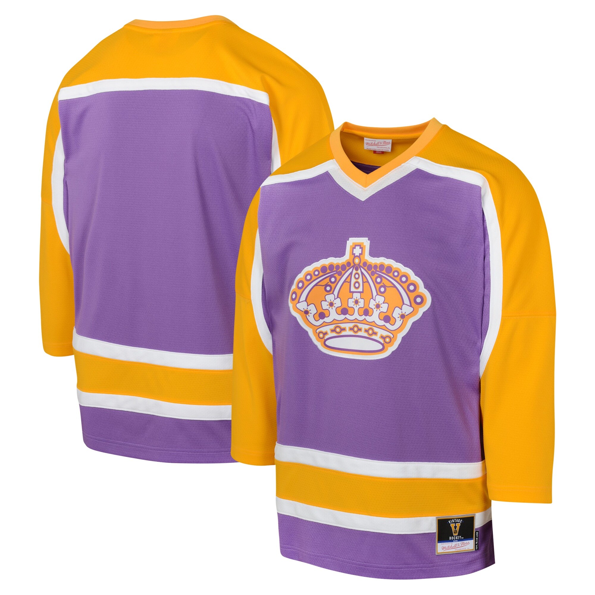 Los Angeles Kings Mitchell Ness Purple 1980 Blue Line NHL Jersey Youth