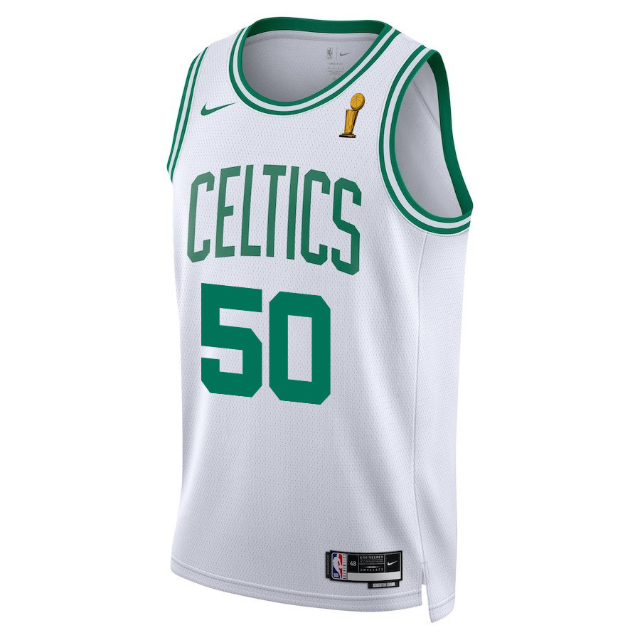 Svi Mykhailiuk 50 Boston Celtics 2024 FINALS CHAMPIONS Swingman Association Editio White NBA Jersey Men's