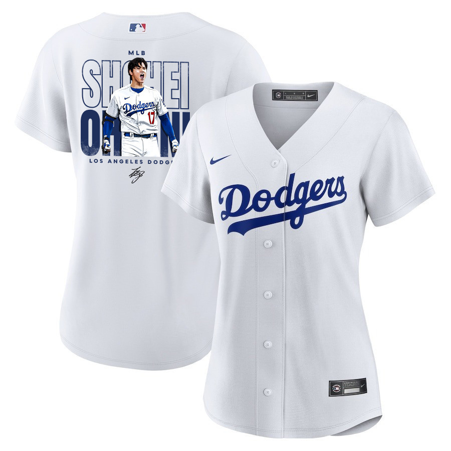Shohei Ohtani 17 Los Angeles Dodgers Signed ShoTime 2023 Home White MLB Jersey Women's