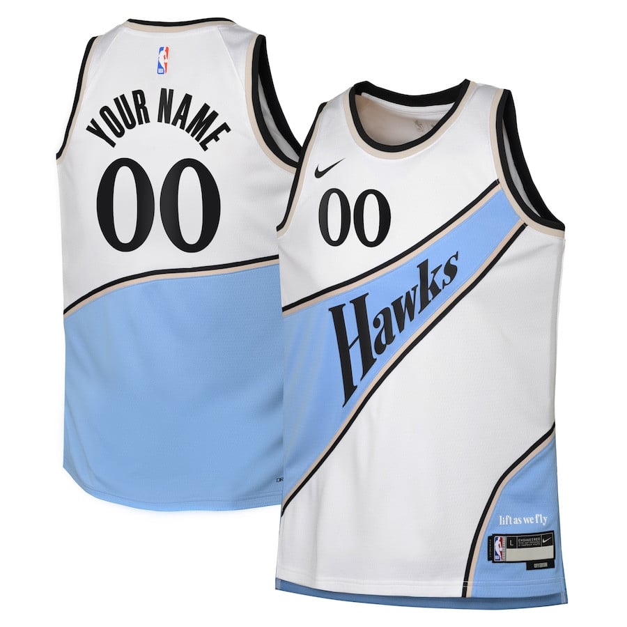 Atlanta Hawks 2024/25 Swingman Custom City Editio White NBA Jersey Youth