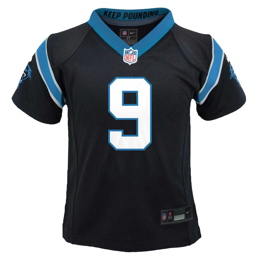 Bryce Young 9 Carolina Panthers Player Game Black NFL Jersey Youth