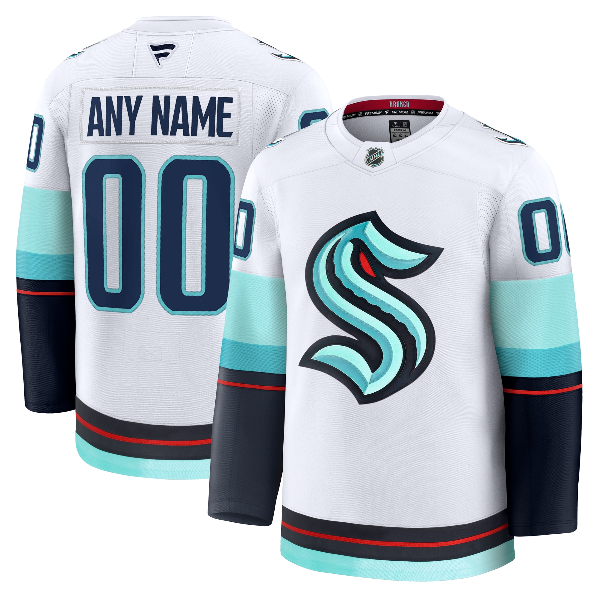 Seattle Kraken White Away Premium Custom NHL Jersey Men's