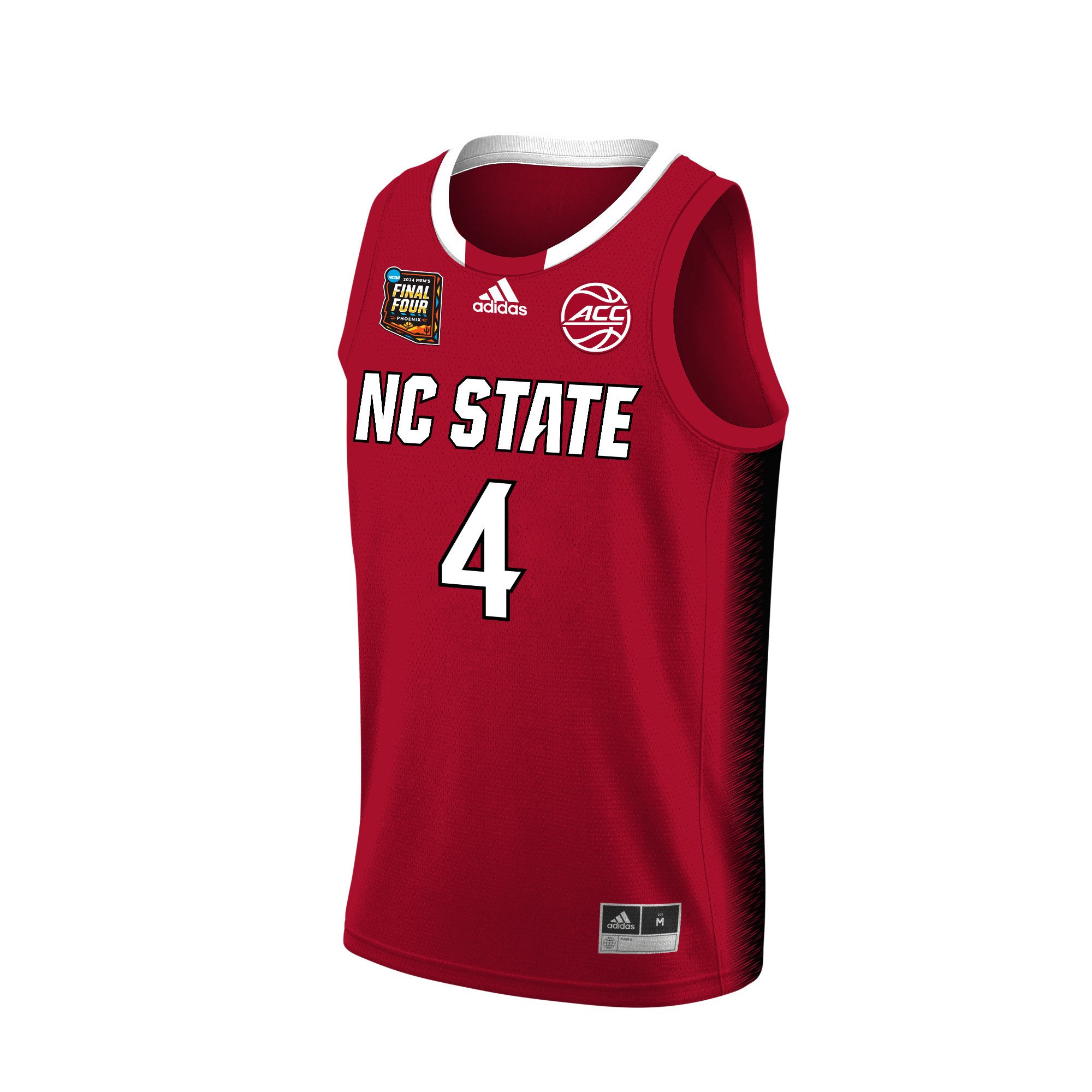 LJ Thomas NC State 2024 Final Four Patch Re White NCAA Jersey Men's