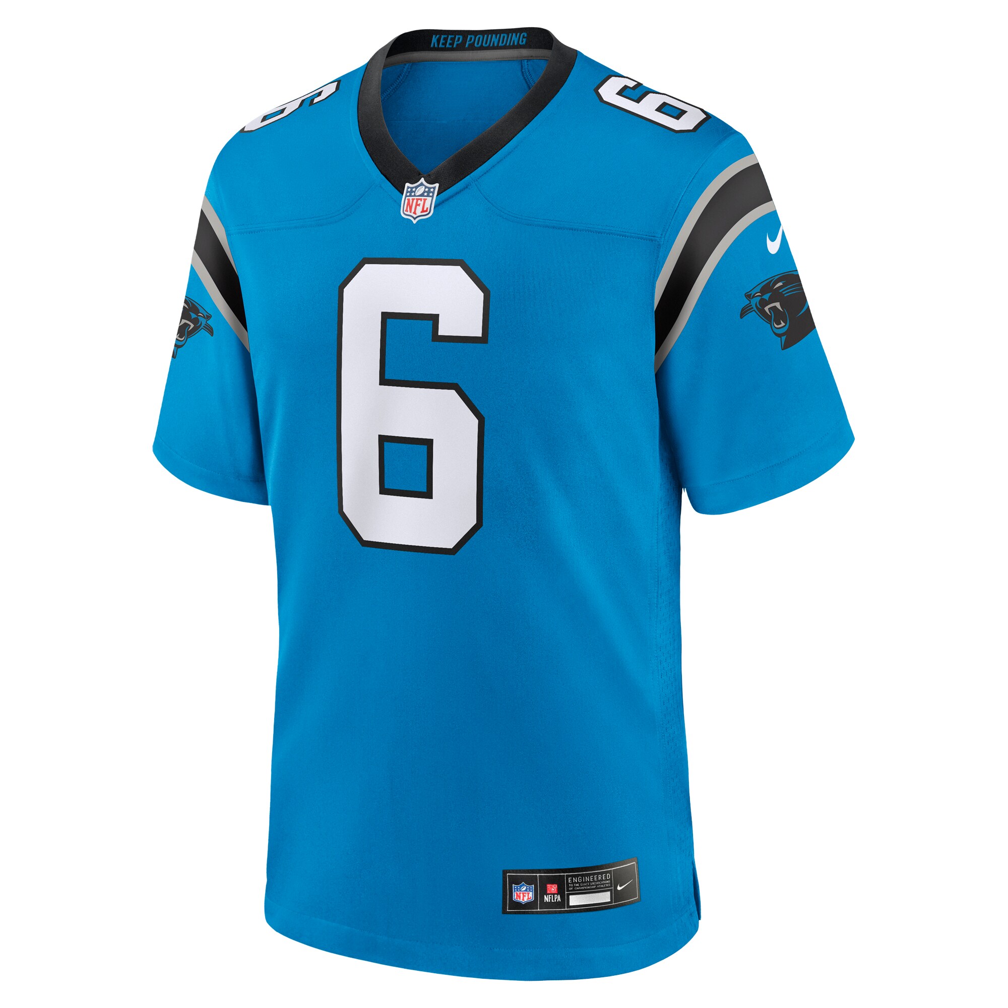 Carolina Panthers Miles Sanders Blue Team Game NFL Jersey Men's