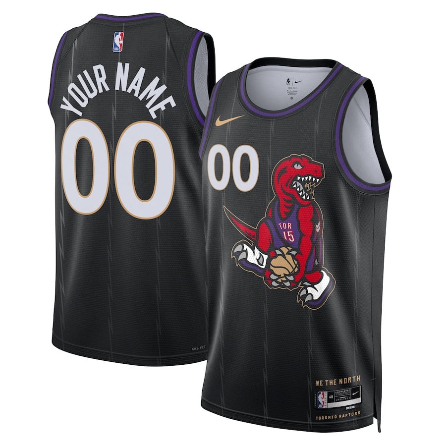Toronto Raptors Unisex 2024/25 Custom Swingman City Edition Black NBA Jersey Unisex