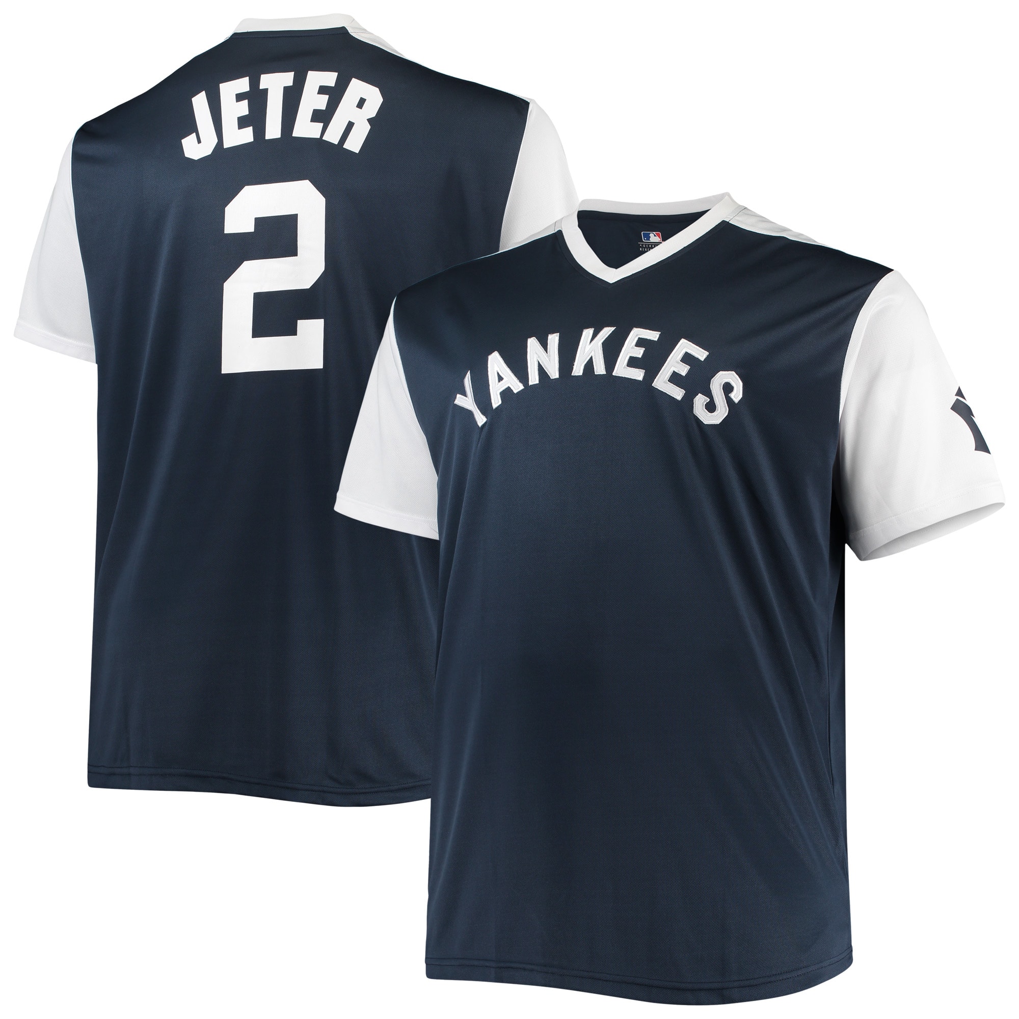New York Yankees Derek Jeter Navy/White Cooperstown Collection Player MLB Jersey Men's