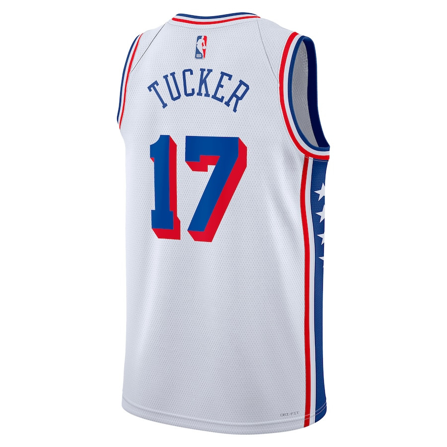 P.J. Tucker 17 Philadelphia 76ers 2023/24 Swingman Association Editio White NBA Jersey Men's