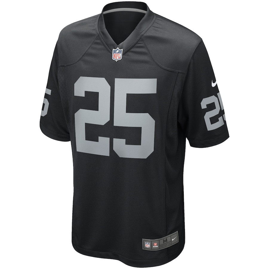 Fred Biletnikoff 25 Las Vegas Raiders Game Retired Black NFL Jersey Men's