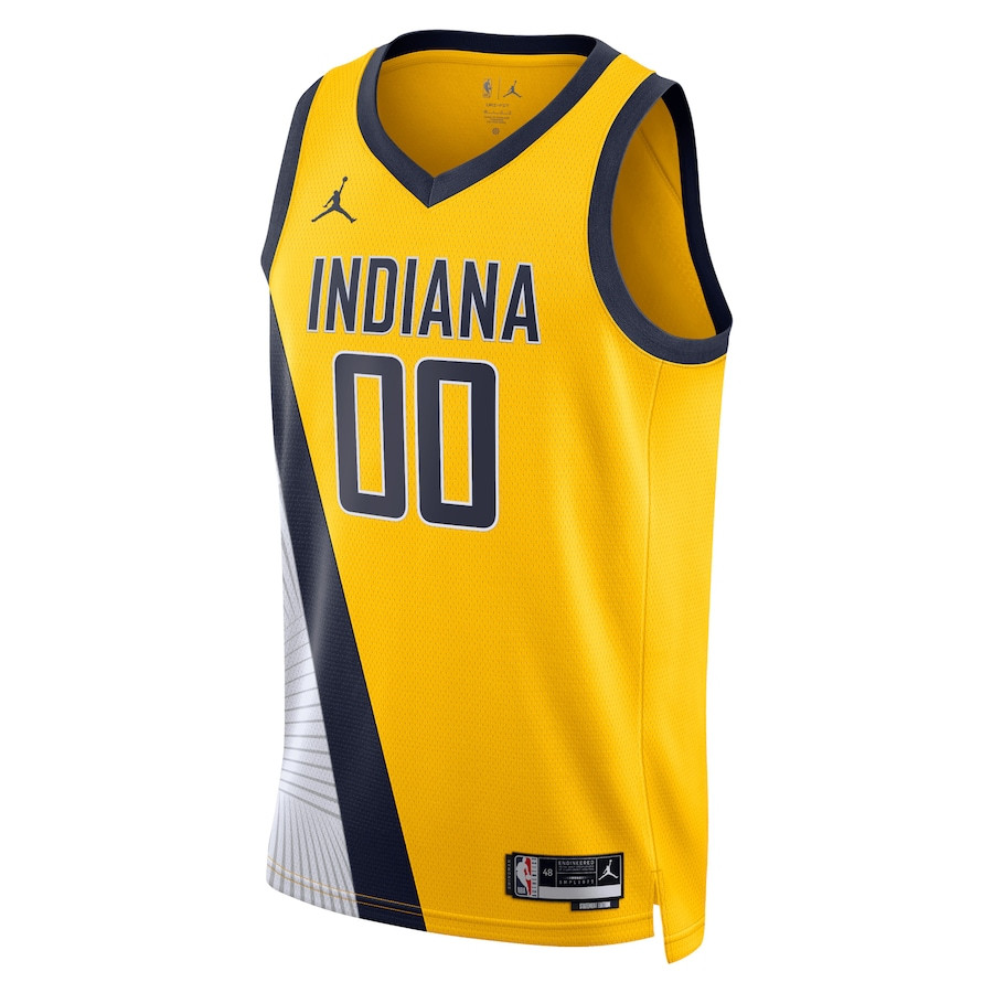 Indiana Pacers 2023/24 Statement Swingman Custom Gold NBA Jersey Men's