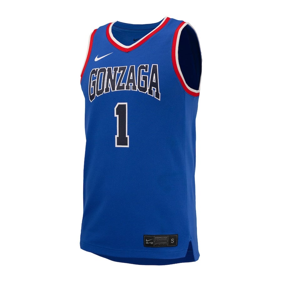 Gonzaga Bulldogs Royal #1 NCAA Jersey Men's