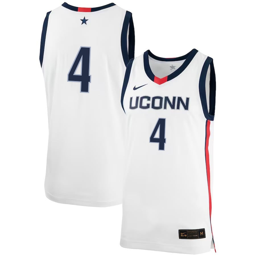 Nahiem Alleyne 4 UConn Huskies Me White NCAA Jersey Men's