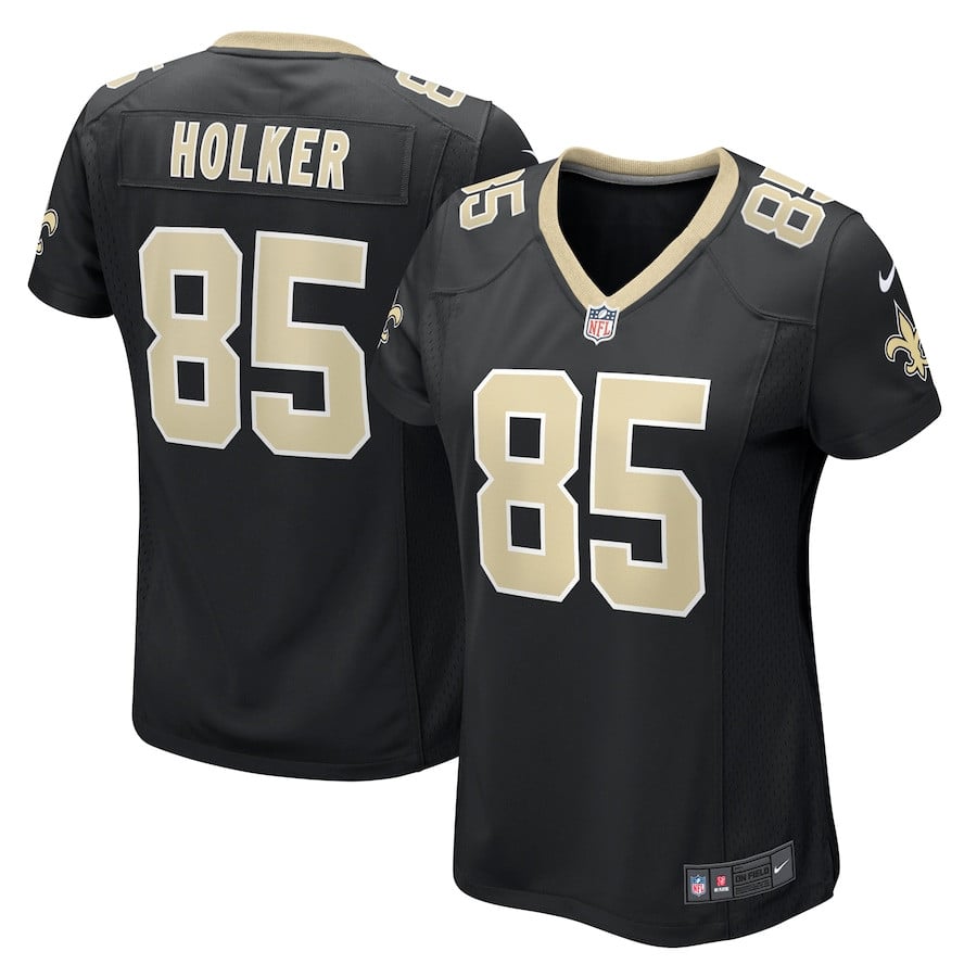 Dallin Holker 85 New Orleans Saints Game Black NFL Jersey Women's