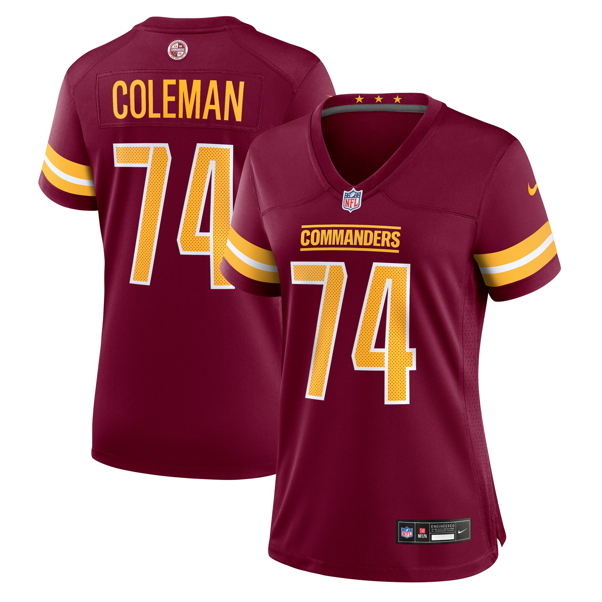 Washington Commanders Brandon Coleman Burgundy Game NFL Jersey Women's