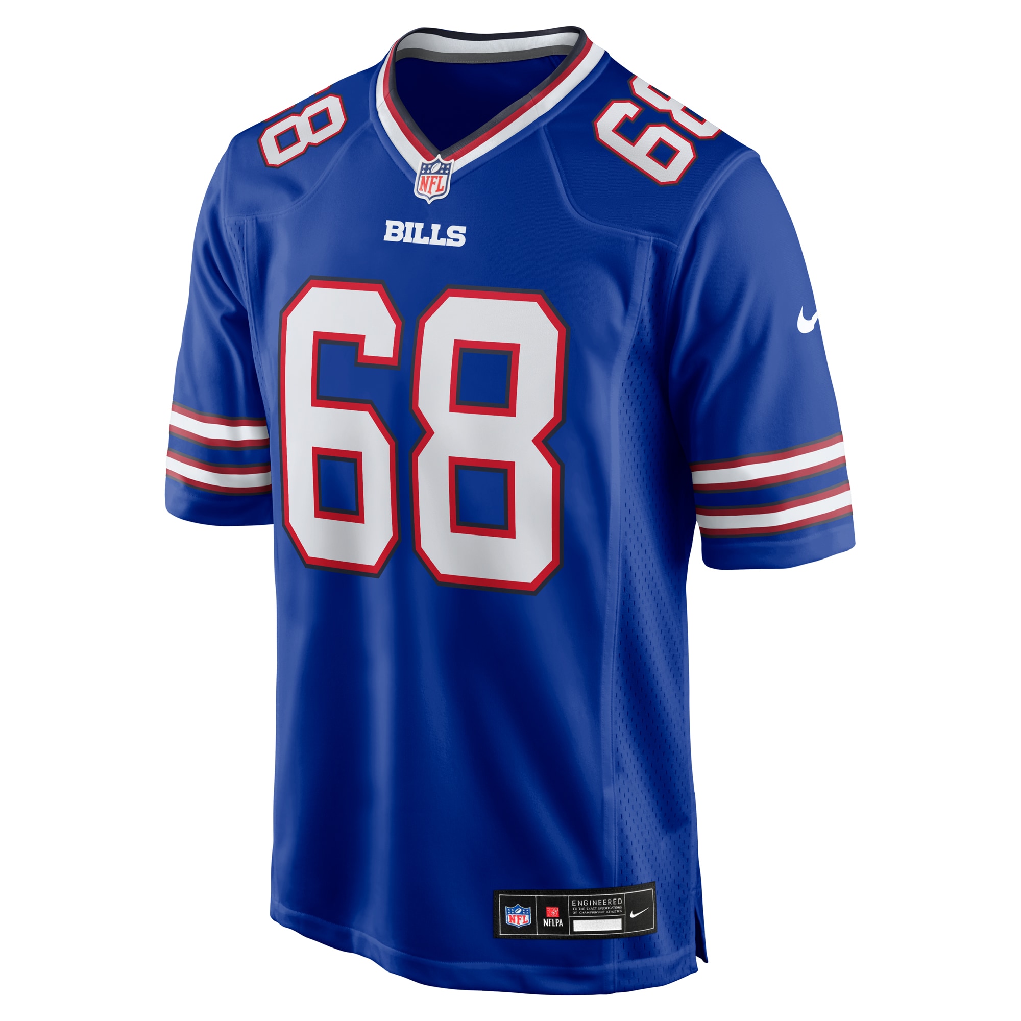 Buffalo Bills Joe DeLamielleure Royal Game Retired Player NFL Jersey Men's