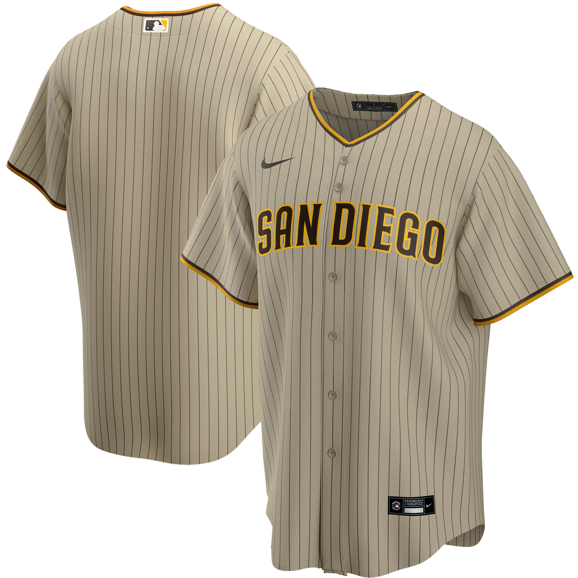 San Diego Padres Tan Alternate Team MLB Jersey Men's