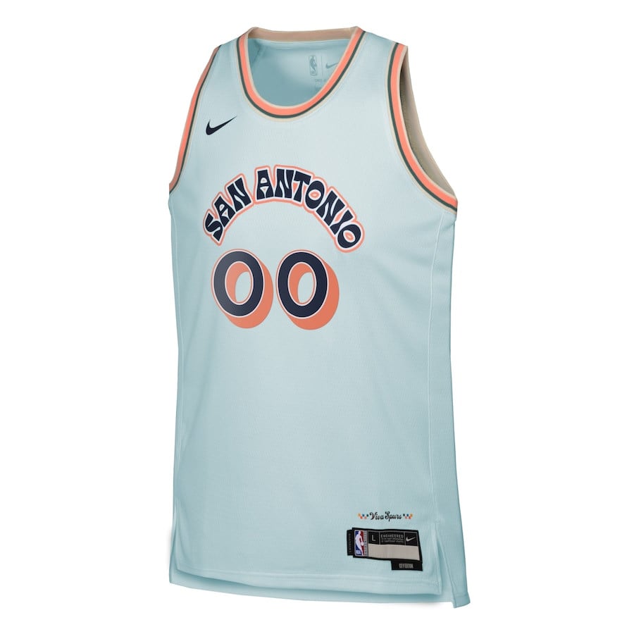San Antonio Spurs 2024/25 Swingman Custom City Edition Light Blue NBA Jersey Youth