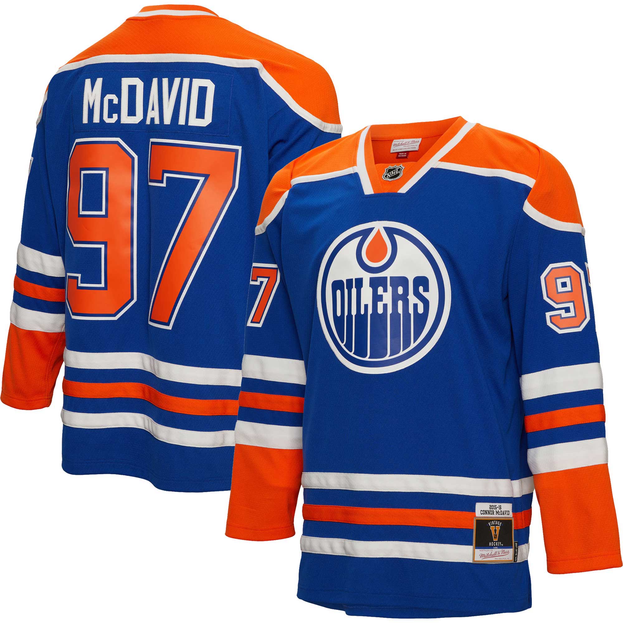 Edmonton Oilers Connor McDavid Mitchell Ness Blue 2015/16 Blue Line Player NHL Jersey Men's