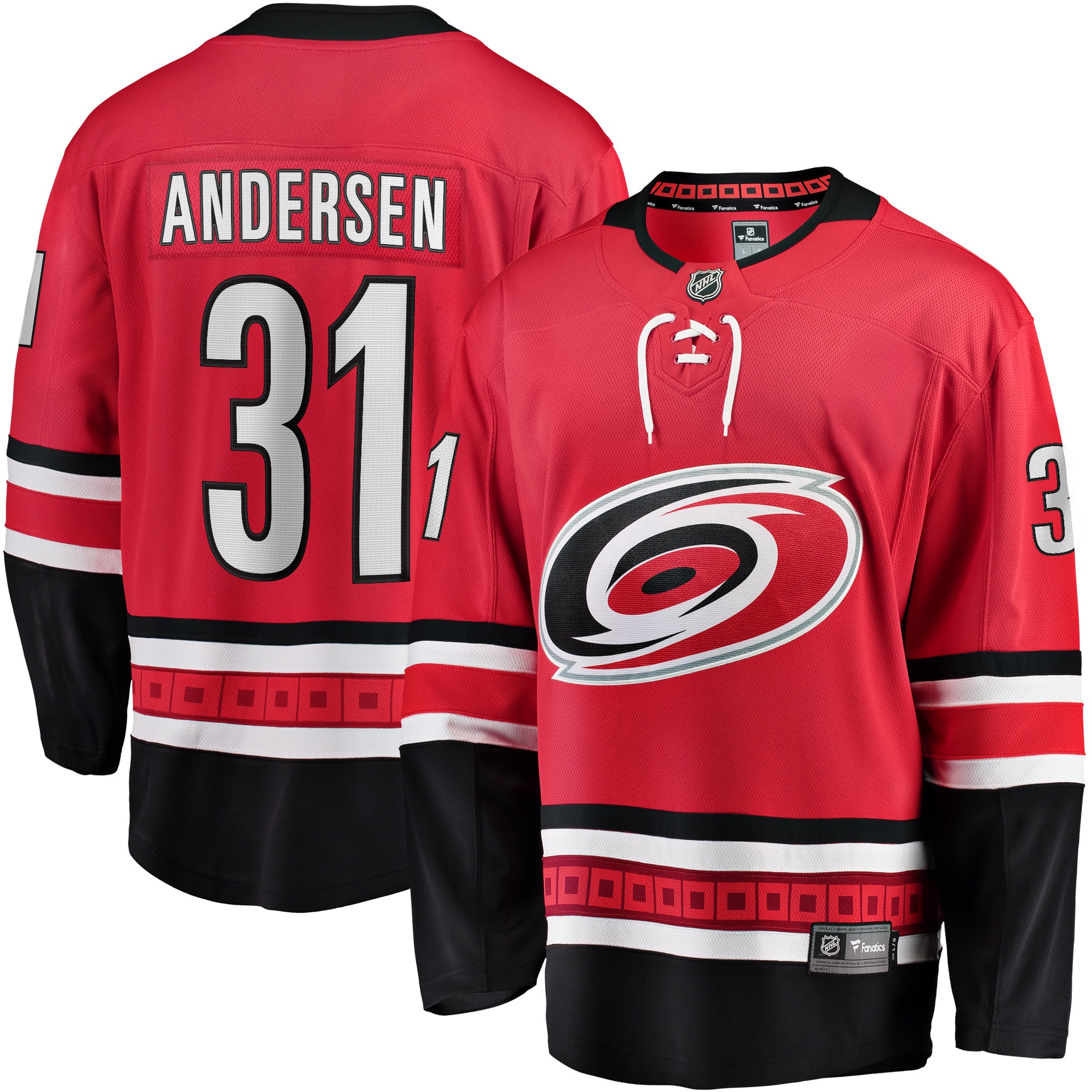 Carolina Hurricanes Frederik Andersen Red Alternate Breakaway Player NHL Jersey Men's