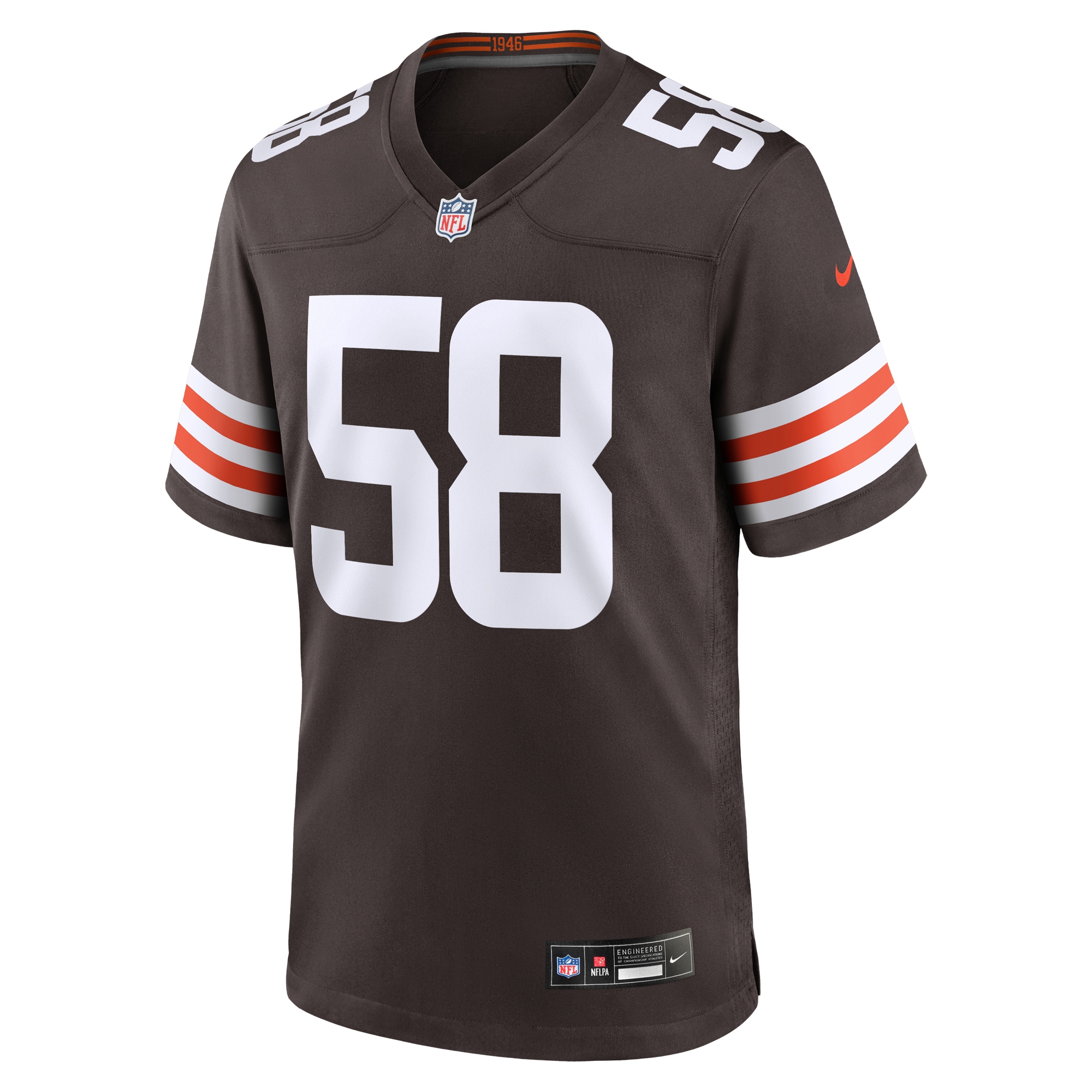Cleveland Browns Hicks Brown Game NFL Jersey Men's