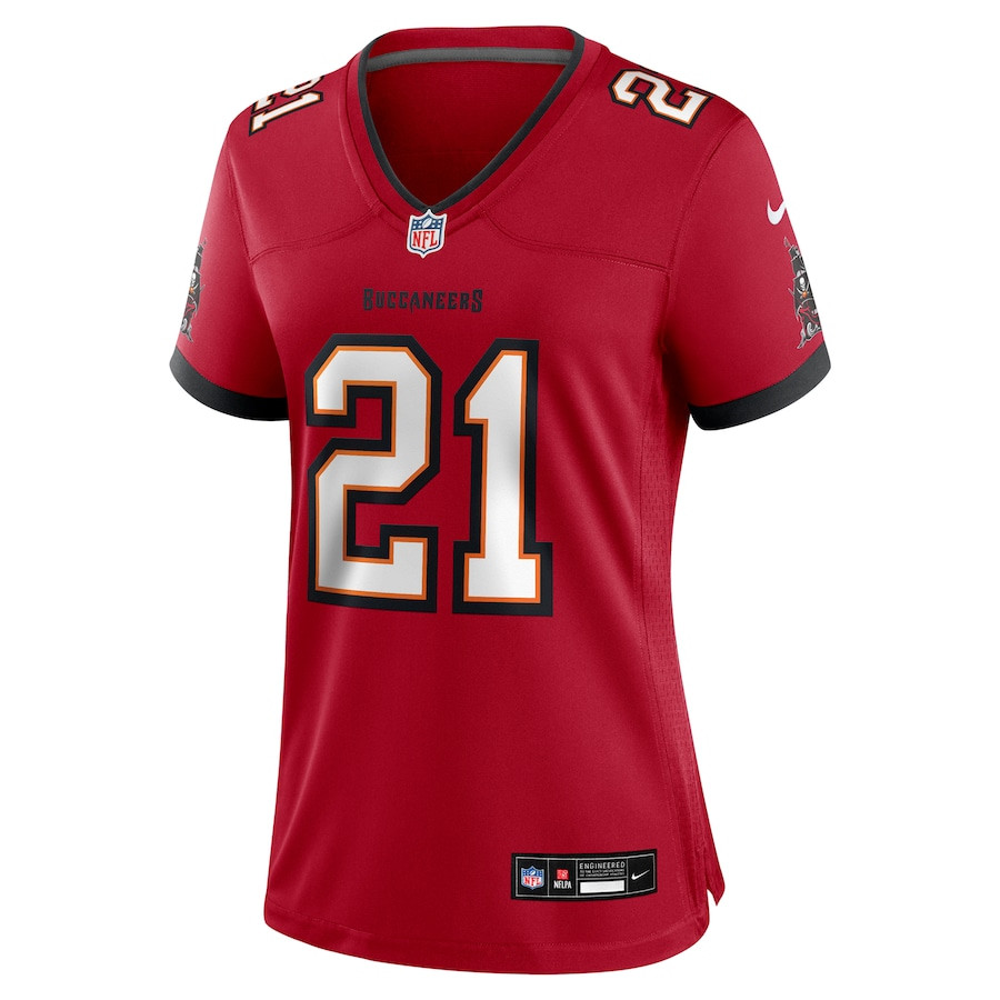 Mike Edwards 21 Tampa Bay Buccaneers Game Red NFL Jersey Women's