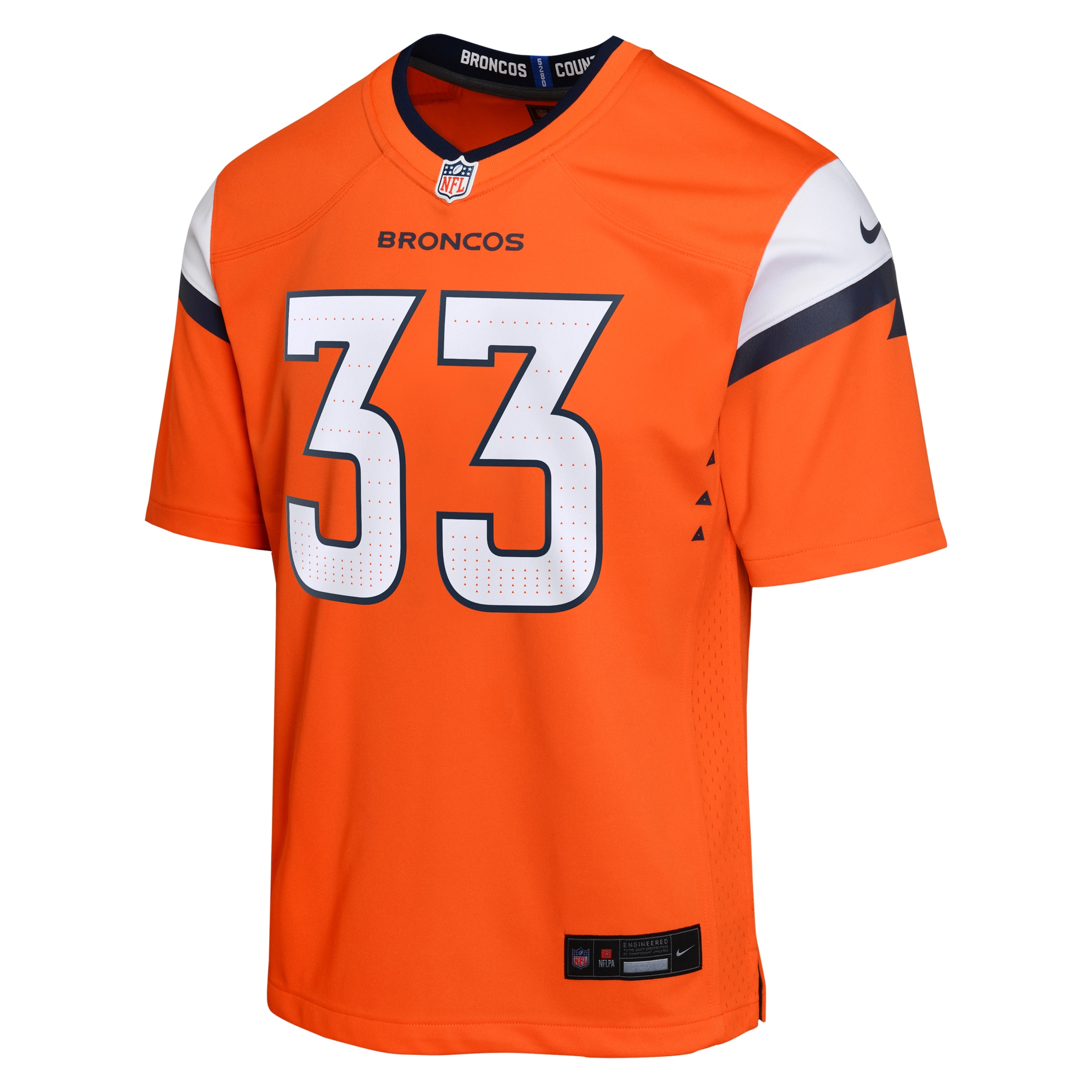 Denver Broncos Javonte Williams Orange Mile High Collection Game NFL Jersey Youth